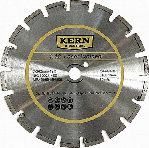 Алмазный диск KERN (Германия) LASER WELDED WITH PROTECTED TOOTH серии 1.12