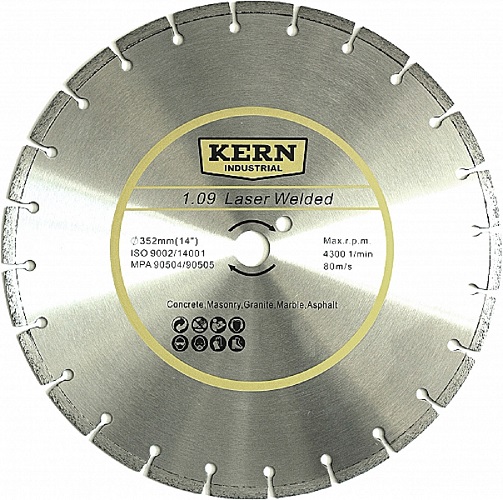Алмазный диск для резки KERN Laser Welded серия 109.1